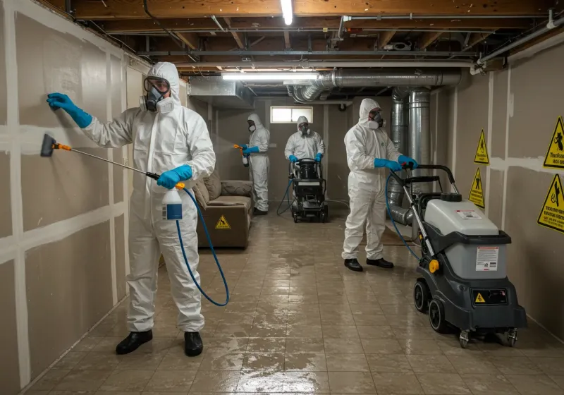 Basement Moisture Removal and Structural Drying process in Niobrara County, WY